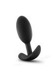 Luxe Wearable Vibra Slim Plug Silicone Butt Plug - Medium - Black