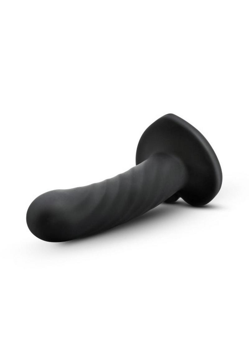 Temptasia Twist Silicone Dildo 5.5in - Medium - Black