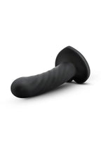 Temptasia Twist Silicone Dildo 5.5in - Medium - Black