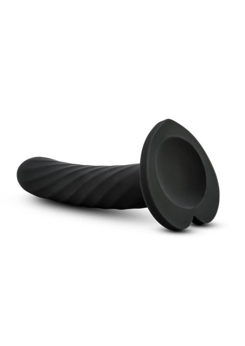 Temptasia Twist Silicone Dildo 5.5in - Medium - Black