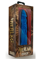 The Realm Draken Lock On Silicone Dildo 7.75in - Blue