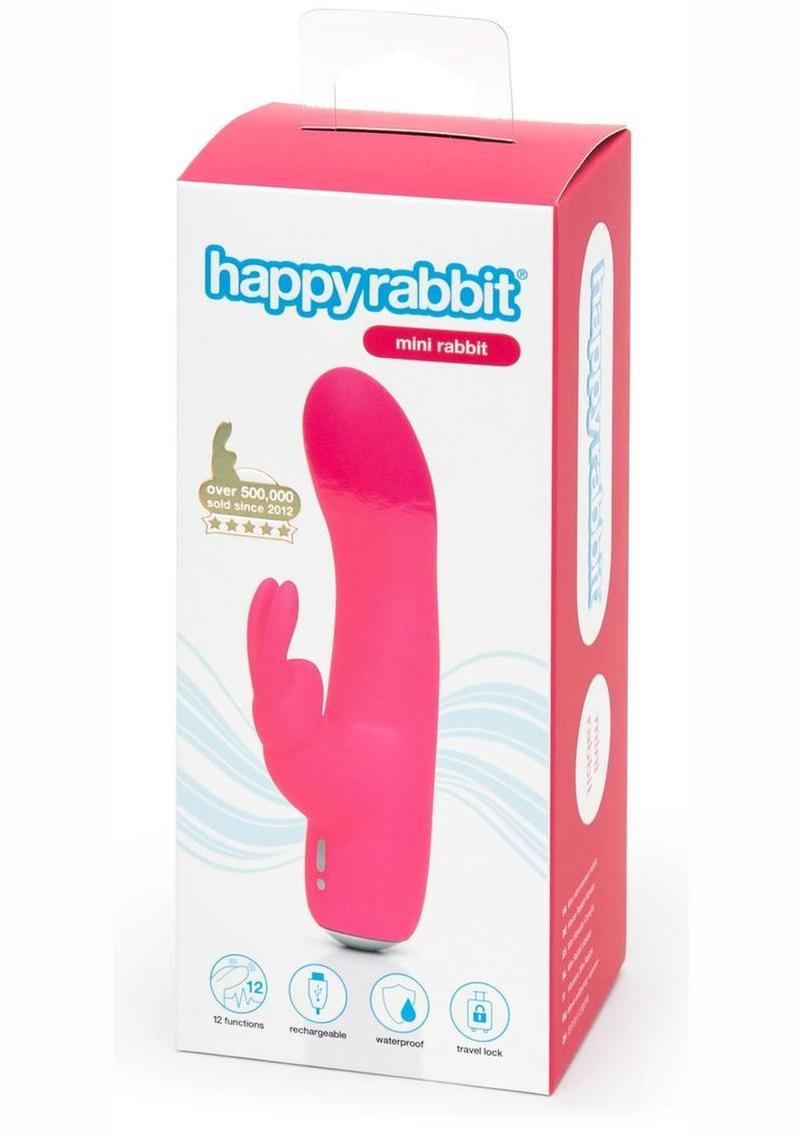 Happy Rabbit Mini Rechargeable Silicone Rabbit Vibrator - Pink
