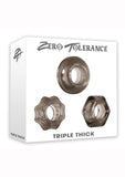 Zero Tolerance Triple Thick Cock Ring Kit (3 piece kit) - Smoke
