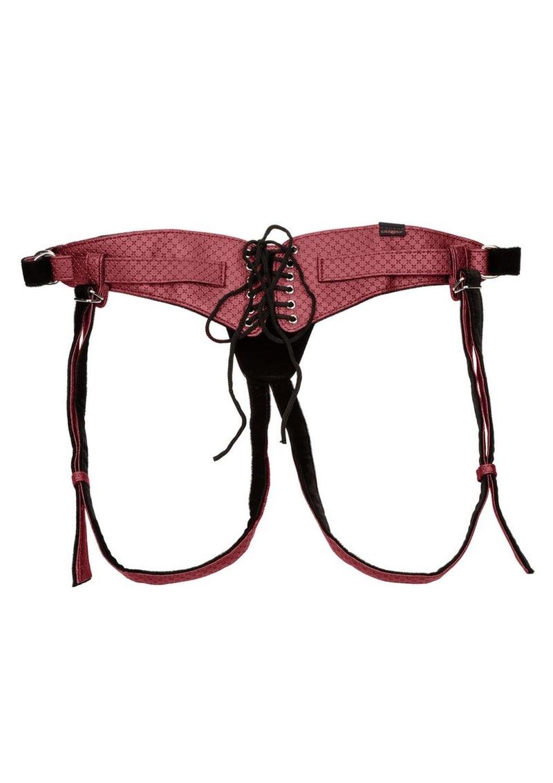 Her Royal Harness The Regal Queen Adjustable Harness - Red