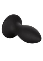 Power Gem Vibrating Petite Crystal Probe Silicone Rechargeable Butt Plug - Black