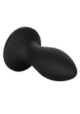 Power Gem Vibrating Petite Crystal Probe Silicone Rechargeable Butt Plug - Black