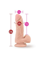 X5 Plus Cock Dildo with Balls 5in - Vanilla