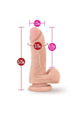 X5 Plus Cock Dildo with Balls 5in - Vanilla