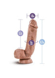 X5 Mister Grande Dildo with Balls 8.5in - Caramel