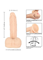 Emperor Ballsy Lifelike Dildo with Balls 6in - Vanilla