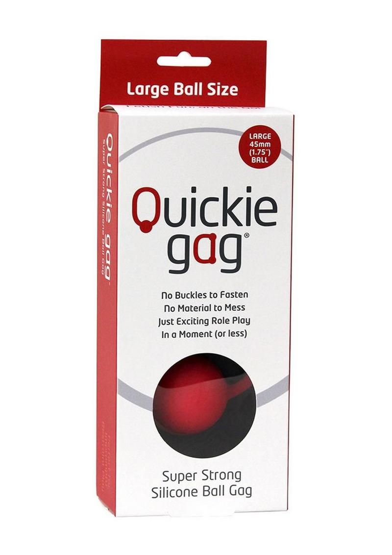 Quickie Gag Silicone Ball Gag Bondage Red - Large