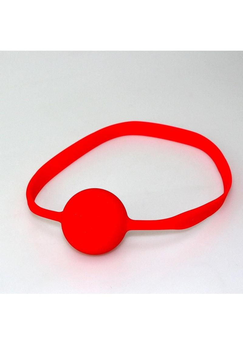 Quickie Gag Silicone Ball Gag Bondage Red - Large