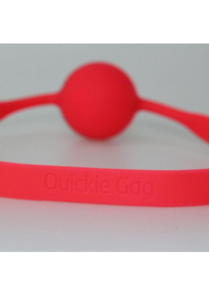 Quickie Gag Silicone Ball Gag Bondage Red - Large