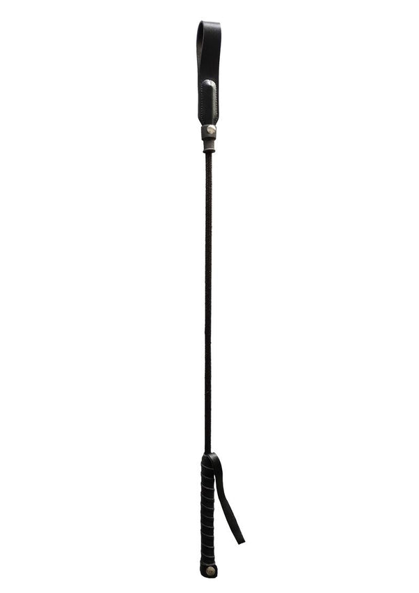 Rouge Fifty Times Hotter Long Riding Crop Slim Tip 24in - Black