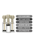 Temptasia Clit and Nipple Twist Suckers (set of 3) - Clear