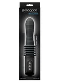 Renegade Rechargeable Deep Stroker Silicone Thrusting Vibrating Anal Wand - Black