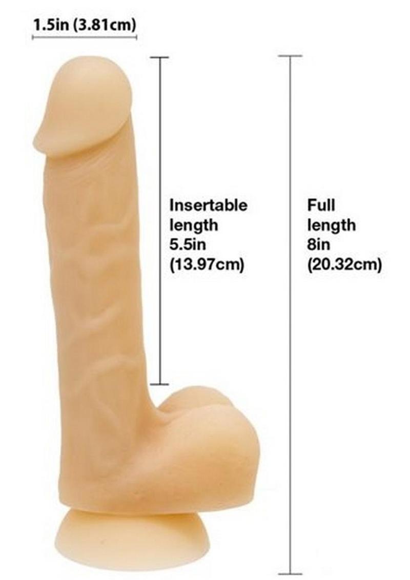 Addiction Bendable David Silicone Dildo 8in - Vanilla