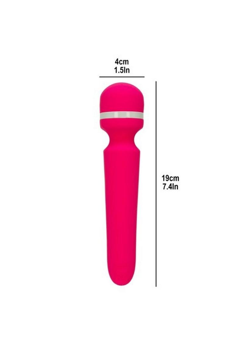 Wonderlust Destiny Rechargeable Silicone Wand Massager - Pink