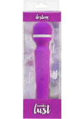 Wonderlust Destiny Rechargeable Silicone Wand Massager - Purple