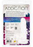 Crystal Addiction Dildo with Balls 6in - Clear