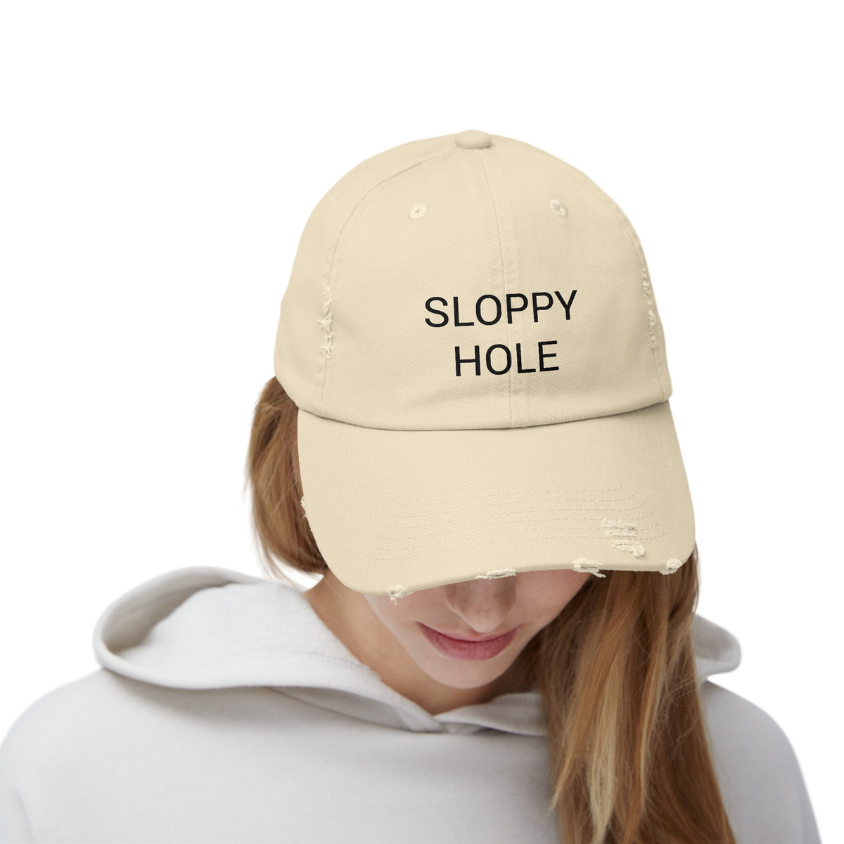 SLOPPY HOLE Distressed Cap in 6 colors