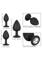 Anal Toys Silicone Gem Anal Trainer Kit - Black