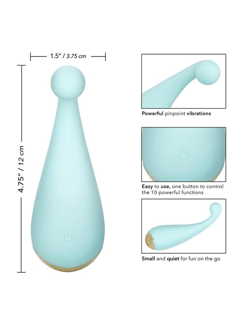 Slay #ThrillMe Rechargeable Silicone Curved Vibrator - Blue