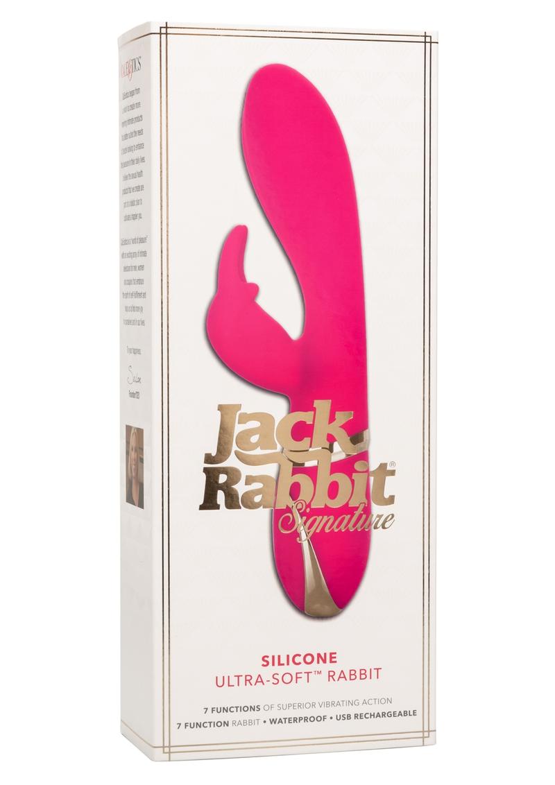 Jack Rabbit Signature Silicone Ultra Soft Rechargeable Rabbit Vibrator - Pink