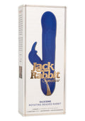 Jack Rabbit Signature Silicone Rotating Beaded Rechargeable Rabbit Vibrator - Blue