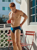 RED Hot Hip Brief Mono-Tone in Petrol Blue
