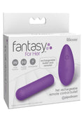 Fantasy For Her Silicone Rechargeable with Bullet and Remote Control - Purple