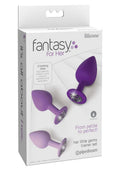 Fantasy For Her Little Gems Trainer Set Anal Kit 3 Training Size Plugs Waterproof Silicone - Purple