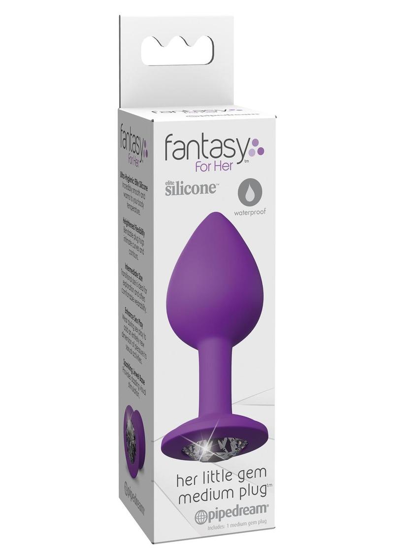 Fantasy For Her Little Gem Medium Plug Anal Play Silicone Waterproof - Purple