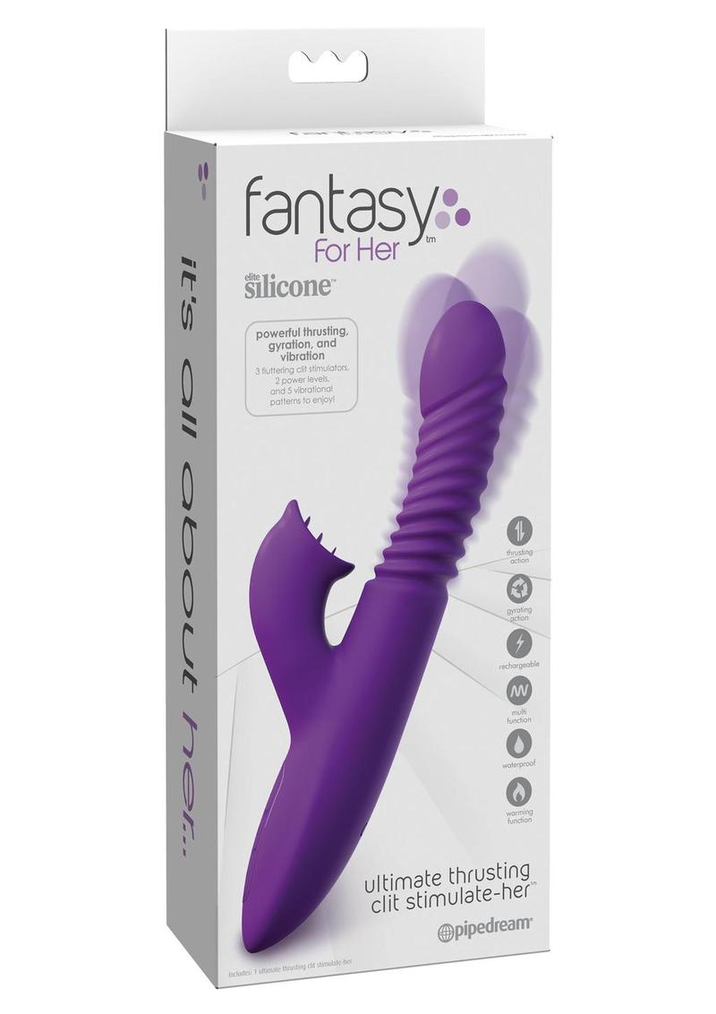 Fantasy For Her Ultimate Thrusting Clit Stimulate Her Rabbit Vibrator - Purple