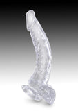 King Cock Clear Dildo with Balls 7.5in - Clear