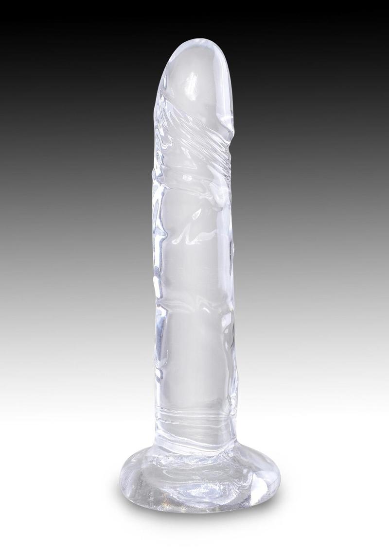 King Cock Clear Dildo 6in - Clear