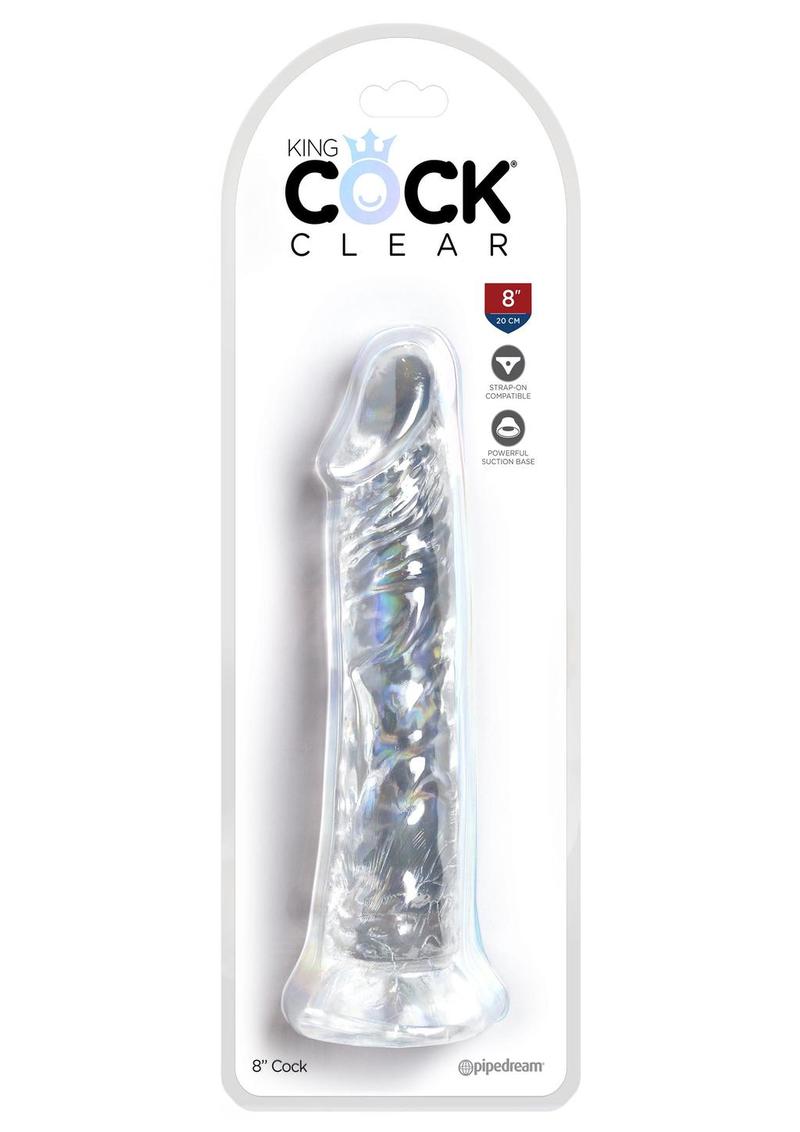 King Cock Clear Dildo 8in - Clear