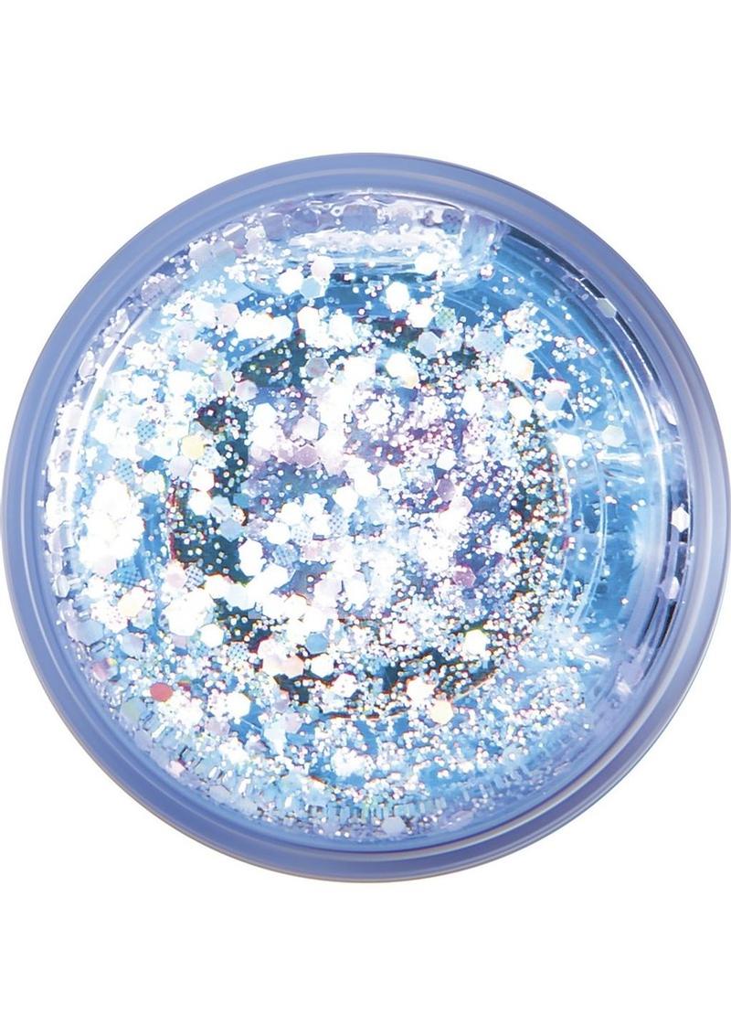 Glitteriffic Rechargeable Silicone Light-Up Rabbit Vibrator - Aqua
