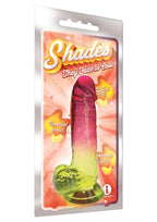 Shades Gradient Dildo 8in - Pink & Yellow