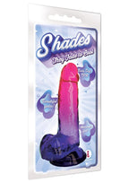 Shades Gradient Dildo 8in - Pink & Plum