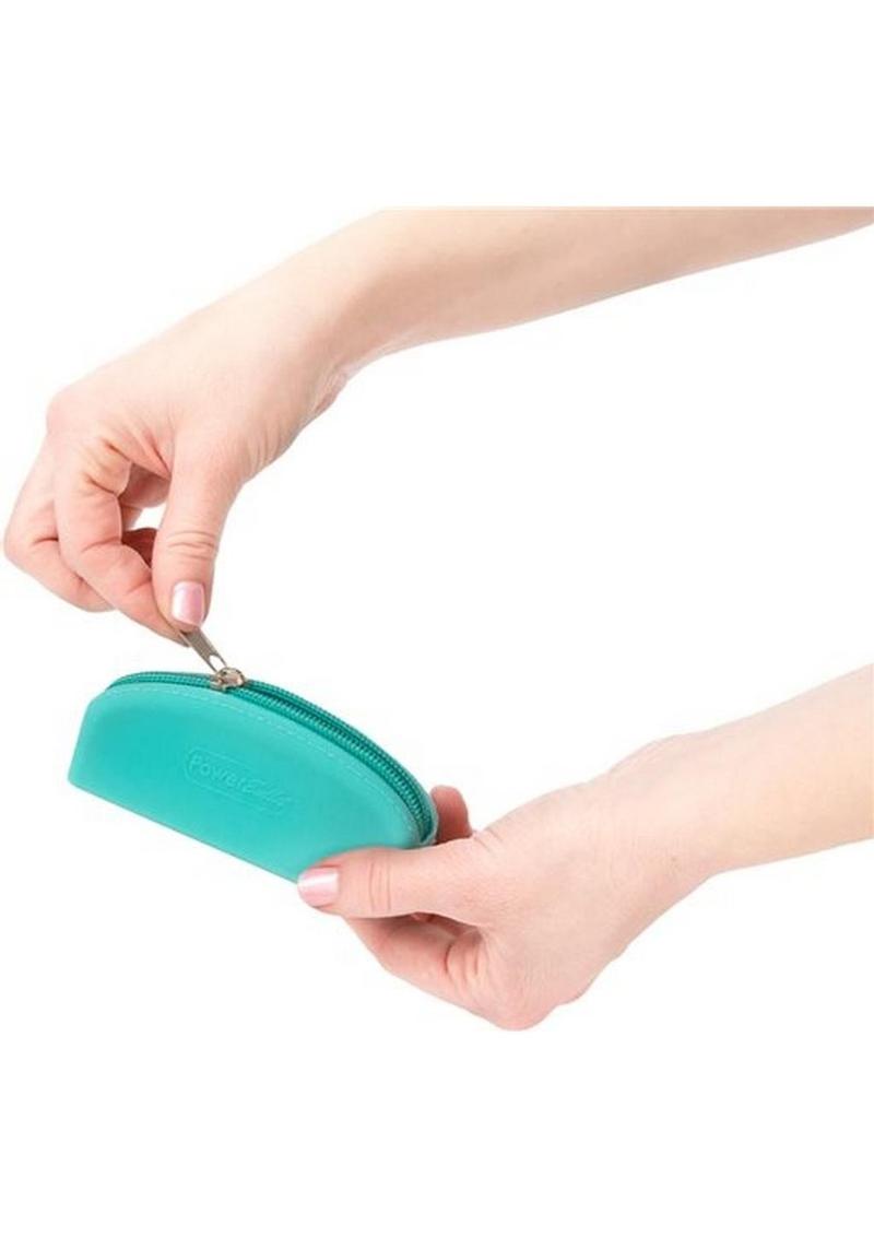 PowerBullet Silicone Storage Bag with Zipper - Teal
