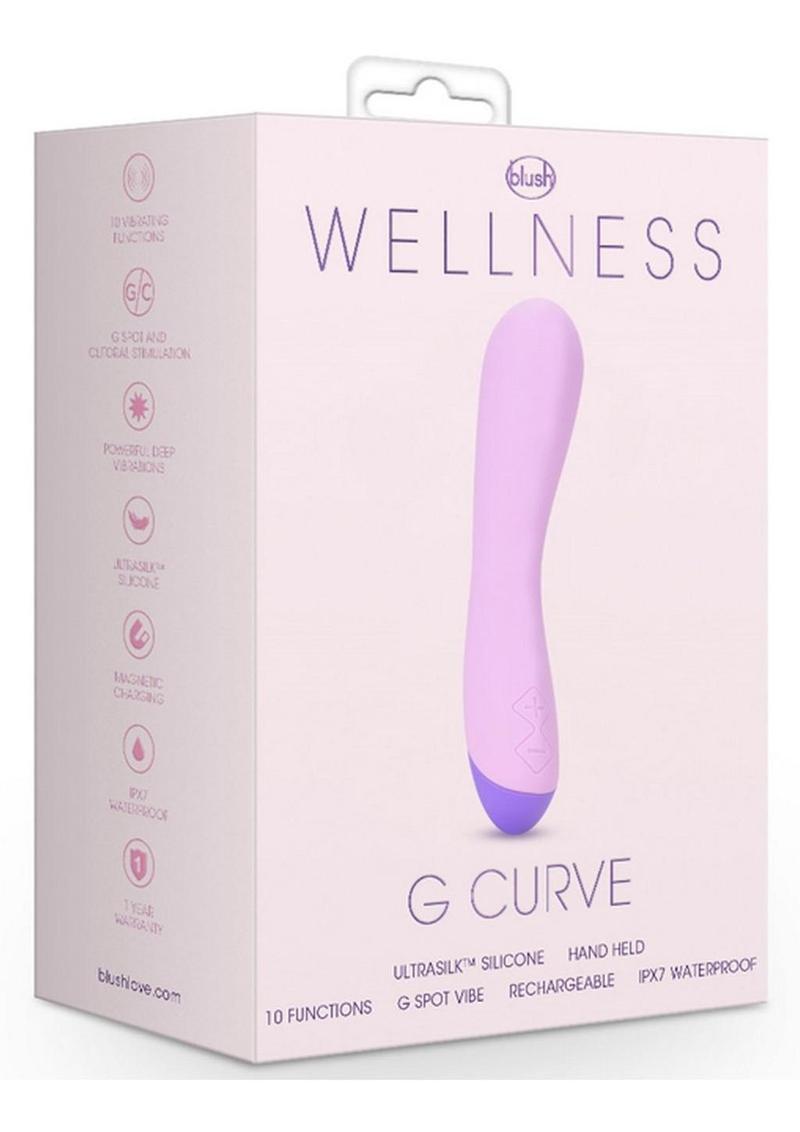 Wellness G Curve Rechargeable Silicone G-Spot Vibrator - Purple