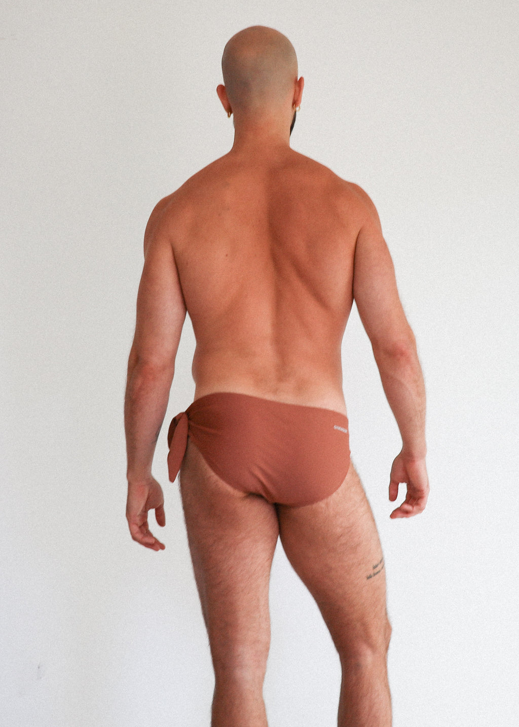 GYMNASIUM THE TIE SIDE SWIM BRIEF DARK TERRACOTTA
