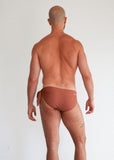 GYMNASIUM THE TIE SIDE SWIM BRIEF DARK TERRACOTTA
