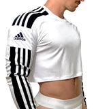 Adidas Sport White Long Sleeve Crop Top BY SNEAKERMASK