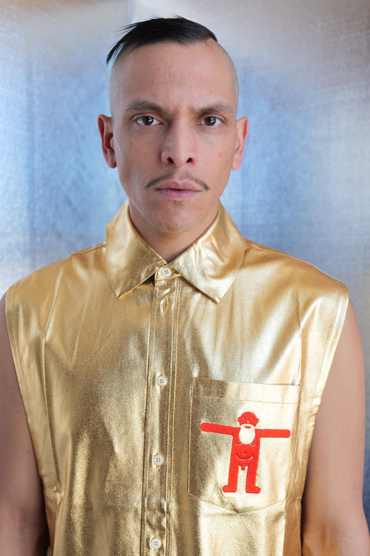 WALTER VAN BERIENDONCK SS23 UFO SHIRT GOLD