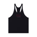 GYMNASIUM THE BODY WORK STRINGER TANK BLACK WITH MAROON