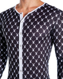 Playboy Men's Bunny Cozy Lounge Union Suit detail