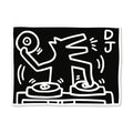 keith Haring Black / White Dj Dog Patch