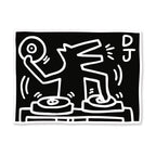 keith Haring Black / White Dj Dog Patch
